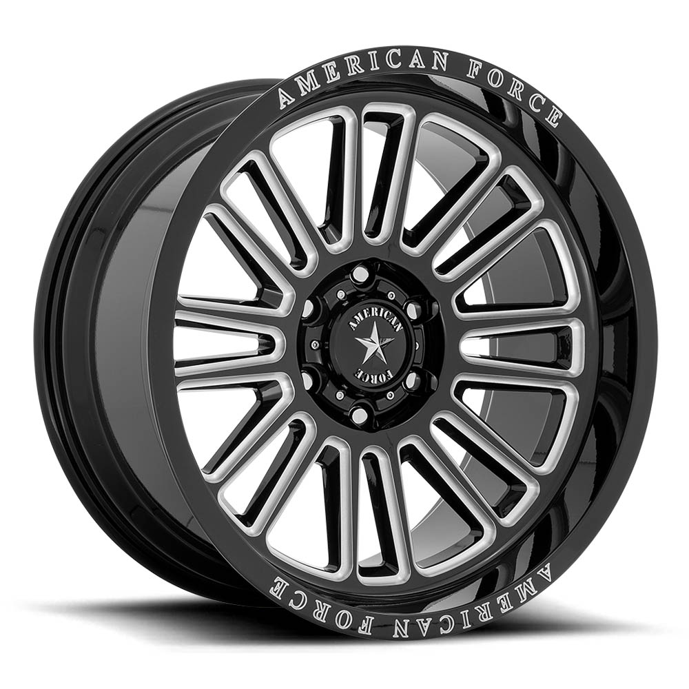 American Force Cast AC003 WEAPON Gloss Black Milled Wheel (22