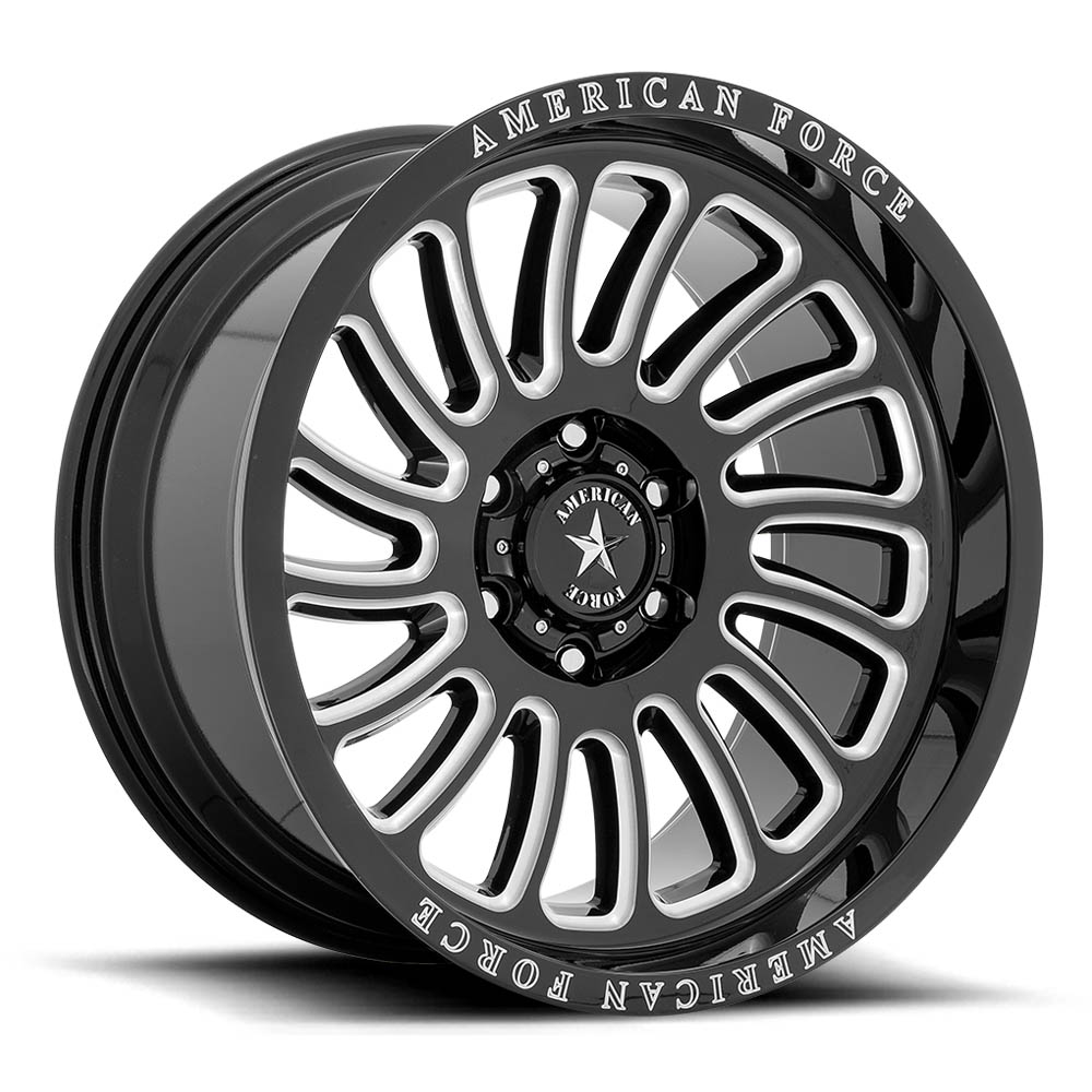 American Force Cast AC004 VULCAN Gloss Black Milled Wheel (20