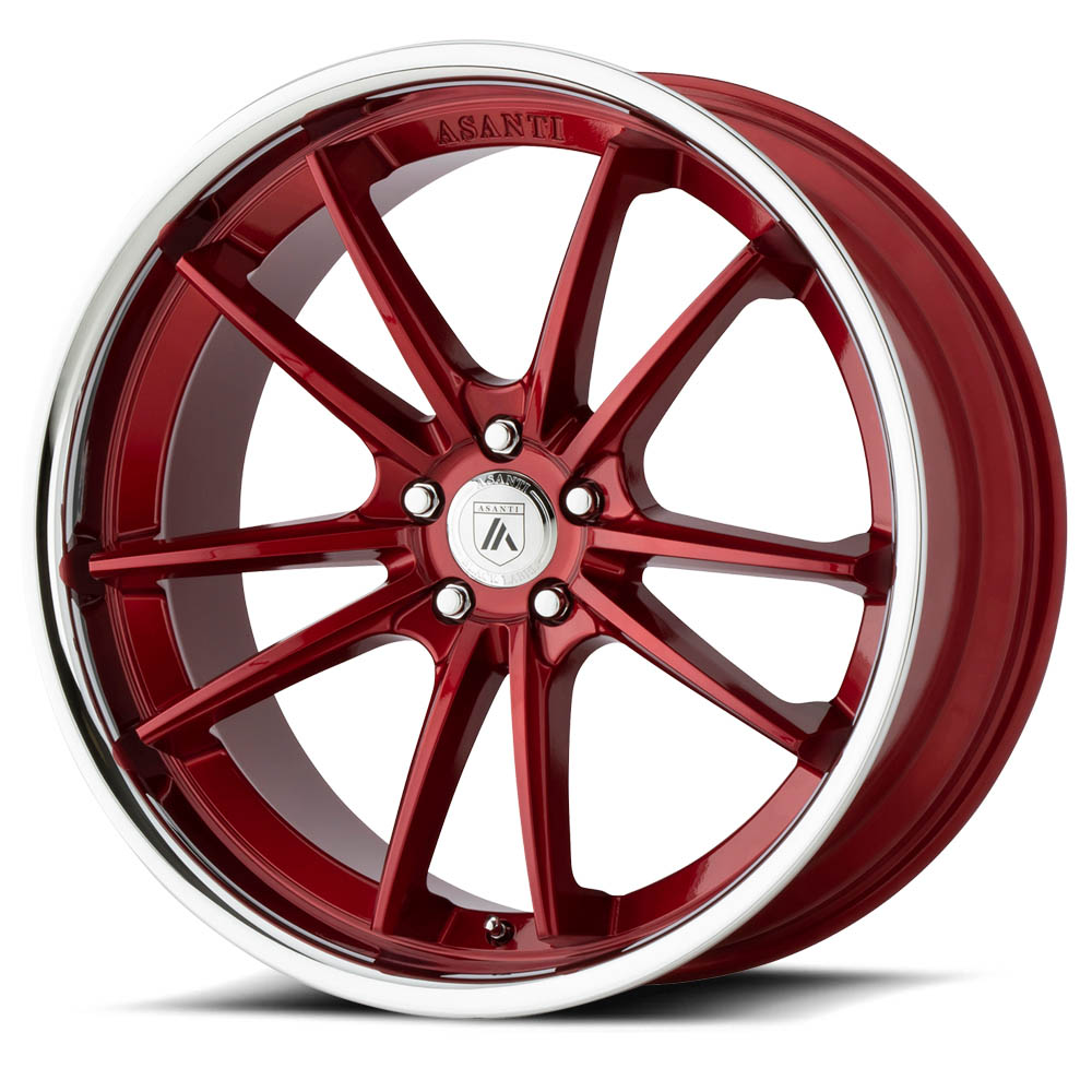 Asanti Black ABL-23 SIGMA Candy Red With Chrome Lip Wheel 20" x 10.5" | Chevrolet Camaro 2016-2023