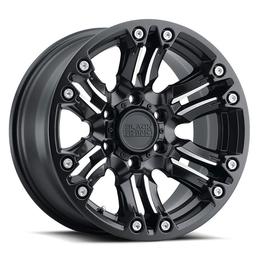 Black Rhino Asagai Matte Black And Machined With Stainless Bolts Wheel (20