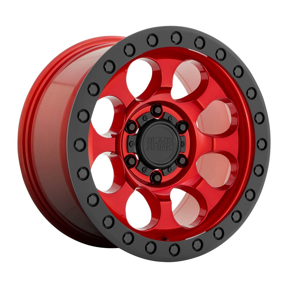 Black Rhino Riot Candy Red With Black Ring And Bolts Wheel 17" x 9" | Ford F-150 2021-2023