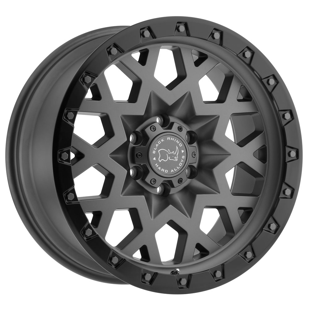Black Rhino Sprocket Matte Gunmetal With Black Ring Wheel 17" x 9.5" | Ford F-150 2021-2023