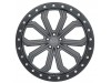 Black Rhino Trabuco Matte Gunmetal With Black Ring And Silver Bolts Wheel (22