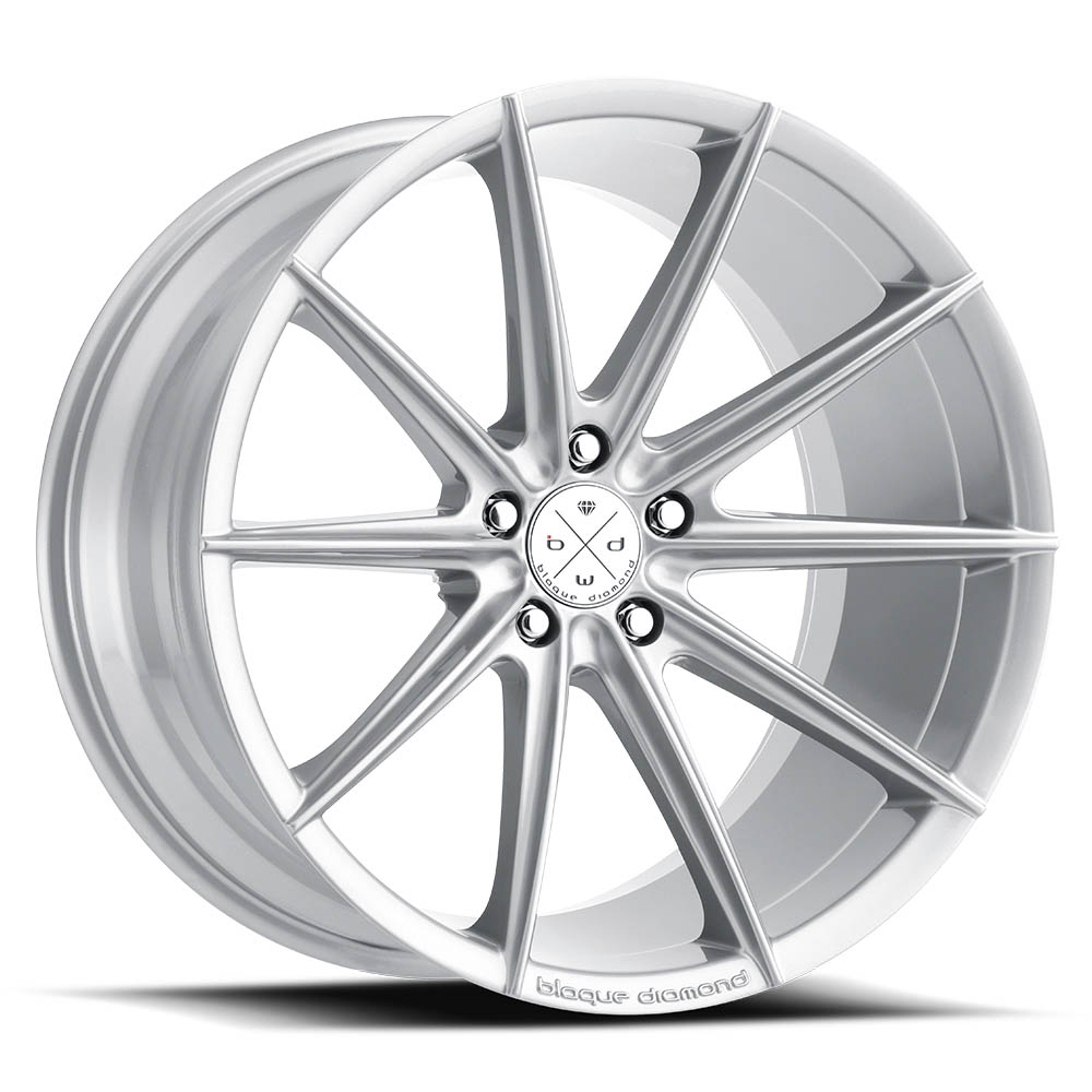 Blaque Diamond BD-11 Gloss Silver Wheel (20" x 9", +15 Offset, Blank Bolt Pattern, 66.60 mm Hub) vzn118005