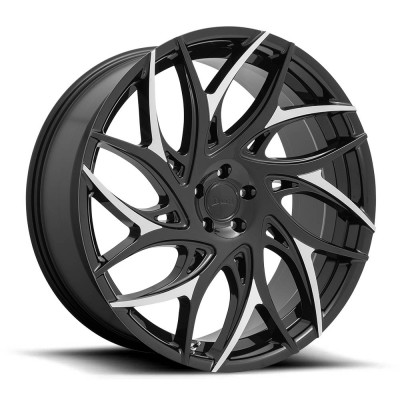 DUB S259 G.O.A.T. Gloss Black With Machined Spokes Wheel (20
