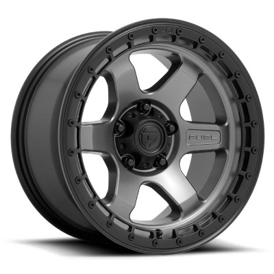 Fuel 1PC D752 BLOCK Matte Gunmetal With Black Ring Wheel 17" x 9" | Ford F-150 2021-2023