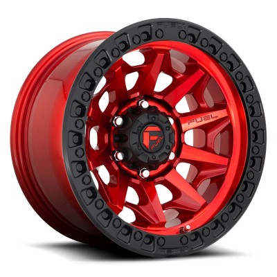Fuel 1PC D695 Covert Candy Red Black Bead Ring Wheel 20" x 9" | RAM 1500 (6-Lug) 2019-2023