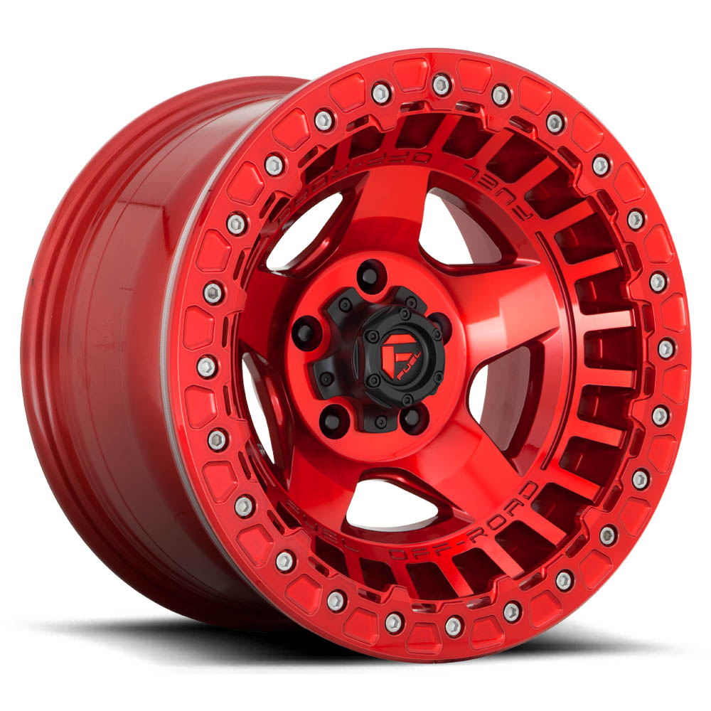 Fuel 1PC D117 Warp Beadlock Candy Red Wheel (17