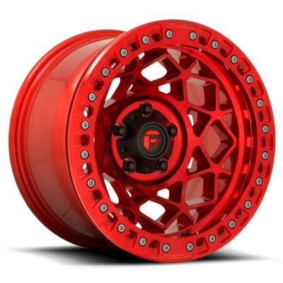 Fuel 1PC D121 Unit Beadlock Candy Red Wheel (17