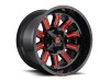 Fuel 1PC D621 Hardline Gloss Black Red Tinted Clear Wheel 20" x 9" | Chevrolet Tahoe 2021-2023