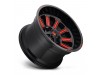 Fuel 1PC D621 Hardline Gloss Black Red Tinted Clear Wheel 20" x 9" | Chevrolet Tahoe 2021-2023