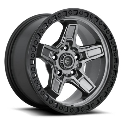 Fuel 1PC D698 Kicker Matte Gun Metal Black Bead Ring Wheel 17" x 9" | Ford F-150 2021-2023