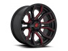 Fuel 1PC D712 RAGE GLOSS BLACK RED TINTED CLEAR Wheel (20