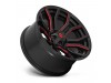 Fuel 1PC D712 RAGE GLOSS BLACK RED TINTED CLEAR Wheel (20