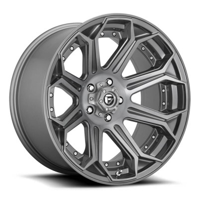 Fuel 1PC D705 Siege Brushed Gun Metal Tinted Clear Wheel 20" x 9" | Ford F-150 2021-2023