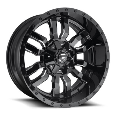 Fuel 1PC D595 Sledge Gloss Black Milled Wheel 20" x 9" | GMC Sierra 1500 2019-2022