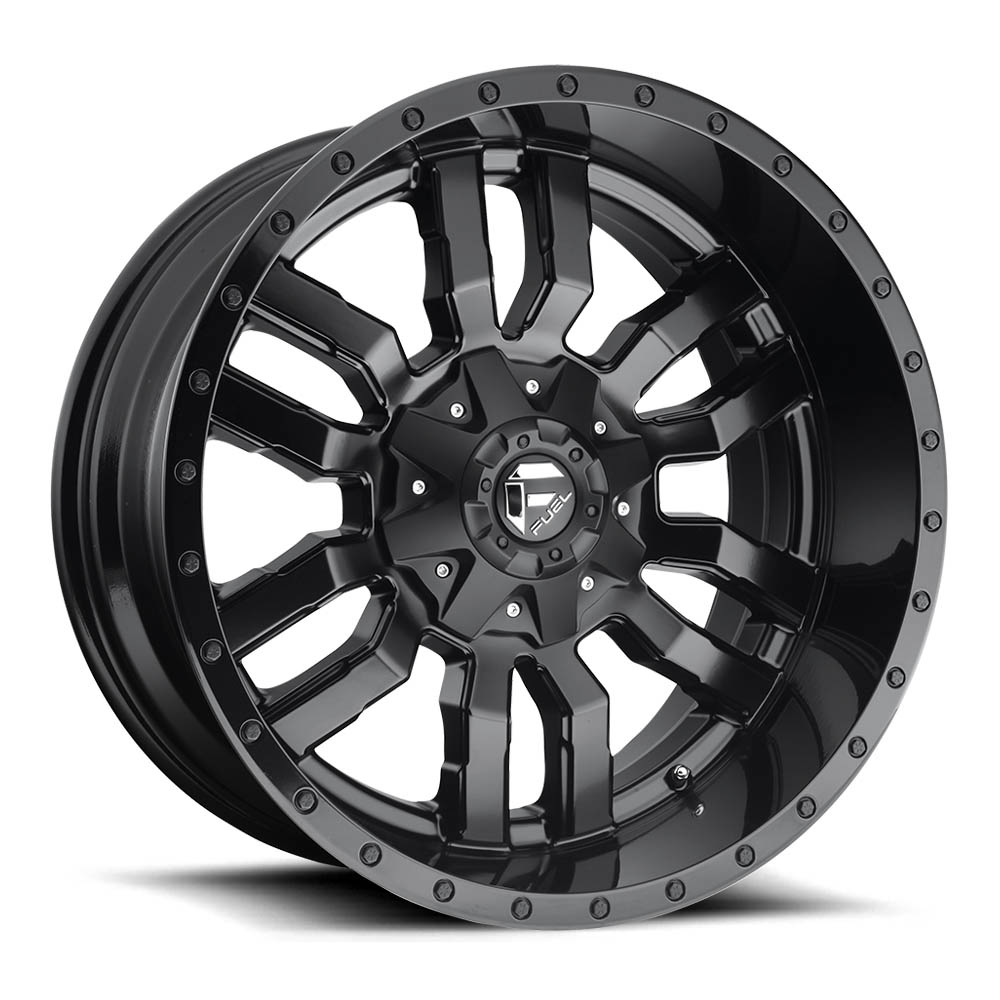 Fuel 1PC D596 Sledge Matte Black Gloss Black Lip Wheel 18" x 8" | Jeep Wrangler 2018-2023