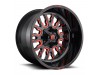 Fuel 1PC D612 Stroke Gloss Black Red Tinted Clear Wheel 20" x 9" | GMC Sierra 1500 2019-2022