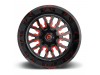 Fuel 1PC D612 Stroke Gloss Black Red Tinted Clear Wheel 20" x 9" | Chevrolet Tahoe 2021-2023