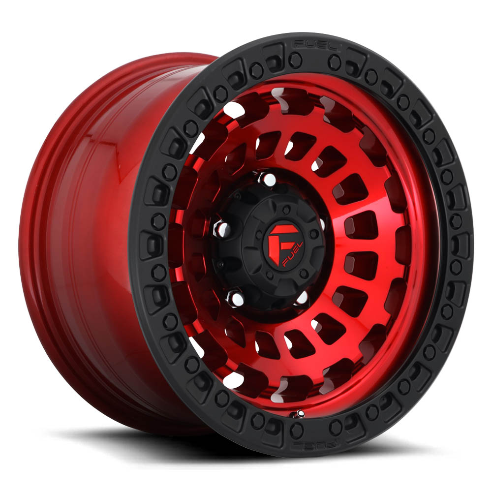 Fuel 1PC D632 Zephyr Candy Red Black Bead Ring Wheel 20" x 9" | Ford F-150 2021-2023