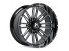 Hartes Metal Whipsaw Black Edge Milled Milled Dimple Wheel (24" x 12", -44 Offset, 8x165.1 Bolt Pattern, 125.2mm Hub) vzn119357
