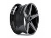 INOVIT Rotor Black Machined Face Ball Cut Milled Satin Dark Tint Wheel 22" x 9.0" | Dodge Challenger (RWD) 2008-2023