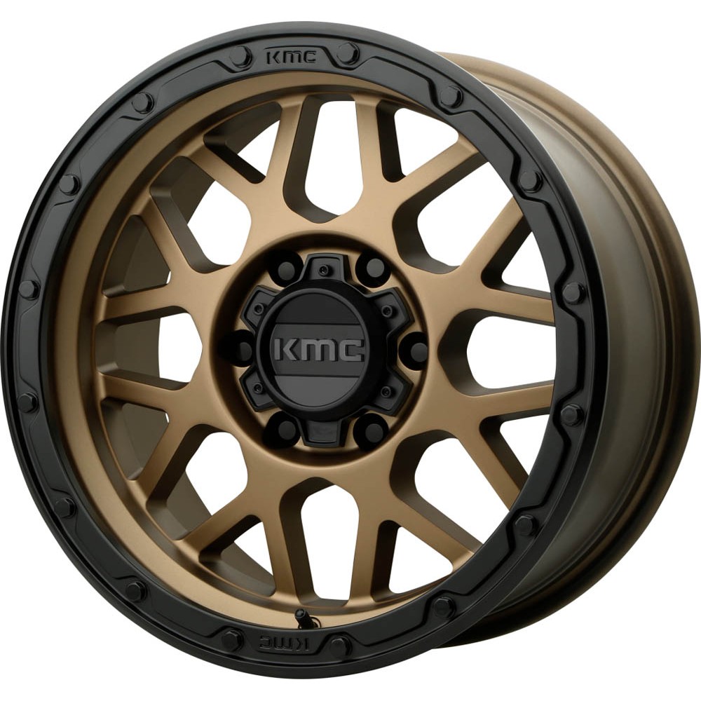 KMC KM535 GRENADE OFF-ROAD Matte Bronze Matte Black Lip Wheel 20" x 9" | RAM 1500 (6-Lug) 2019-2023
