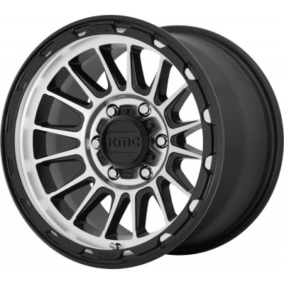 KMC KM542 IMPACT Satin Black Machined Wheel 17" x 8.5" | Ford F-150 2021-2023