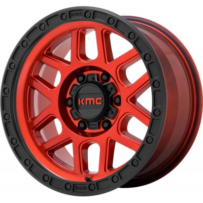 KMC KM544 MESA Candy Red With Black Lip Wheel 20" x 9" | RAM 1500 (6-Lug) 2019-2023