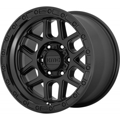 KMC KM544 MESA Satin Black With Gloss Black Lip Wheel 17" x 8.5" | Ford F-150 2021-2023