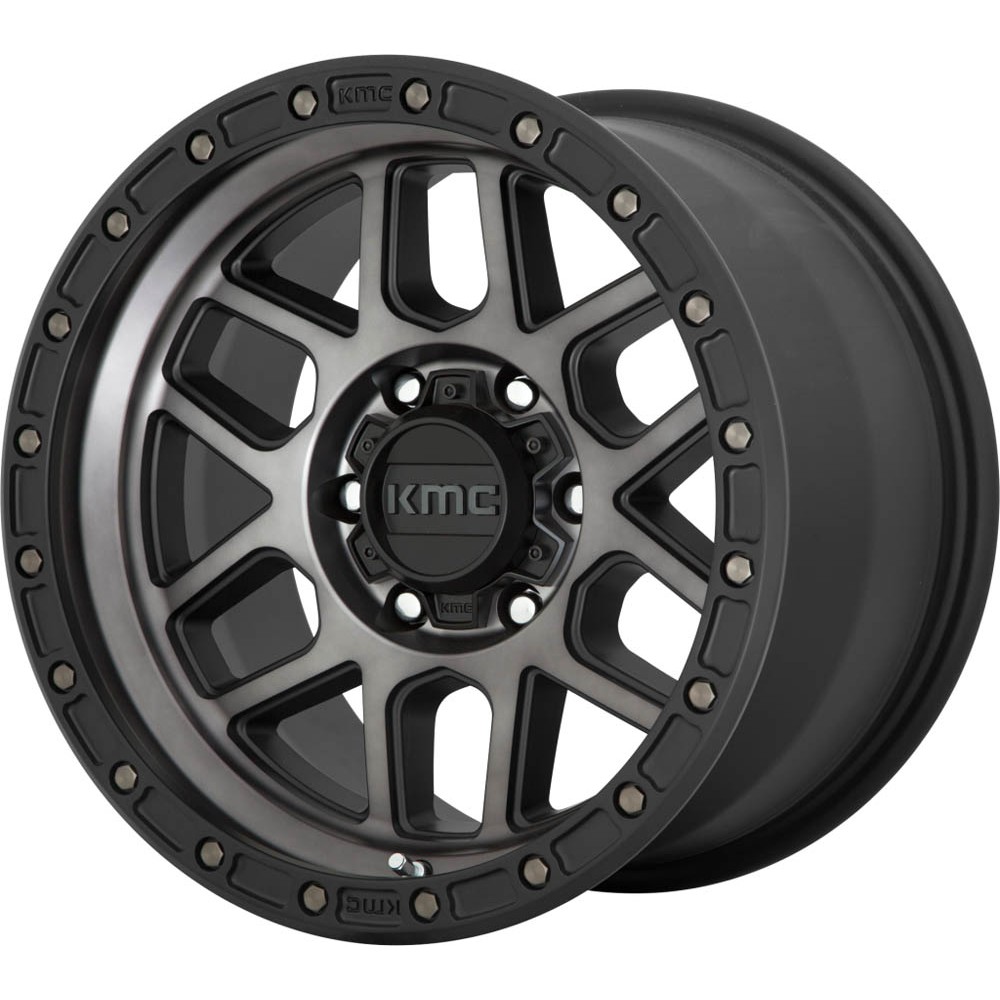 KMC KM544 MESA Satin Black With Gray Tint Wheel 20" x 9" | Ford F-150 2021-2023