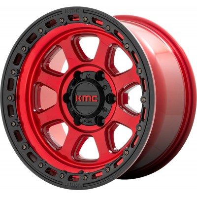 KMC KM548 CHASE Candy Red With Black Lip Wheel 20" x 9" | RAM 1500 (6-Lug) 2019-2023