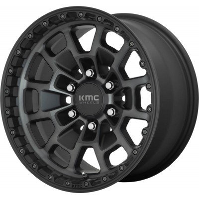KMC KM718 SUMMIT Satin Black With Gray Tint Wheel 17" x 8.5" | Ford F-150 2021-2023