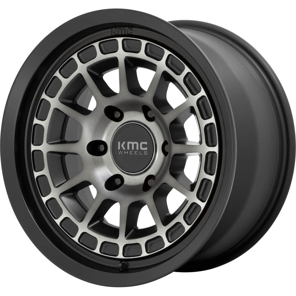 KMC KM719 CANYON Satin Black With Gray Tint Wheel 17" x 8" | Ford Ranger 2019-2023