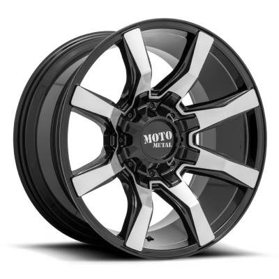 Moto Metal MO804 SPIDER Gloss Black Machined Wheel 20" x 9" | Ford F-150 2021-2023