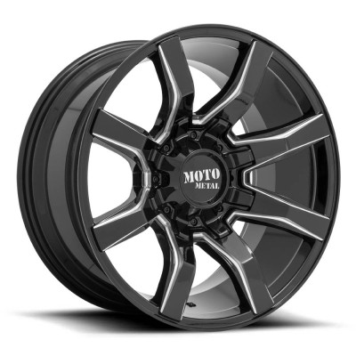 Moto Metal MO804 SPIDER Gloss Black Milled Wheel 20" x 9" | Ford F-150 2021-2023