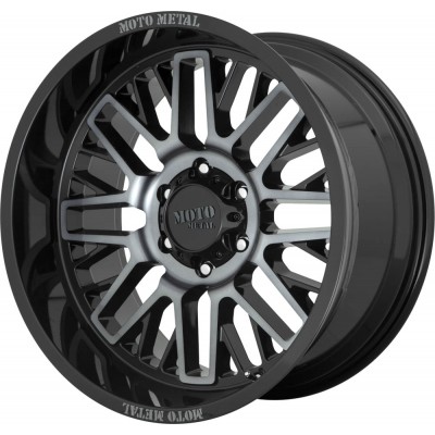 Moto Metal MO802 Gloss Black Machined With Gray Tint Wheel 20" x 9" | Chevrolet Tahoe 2021-2023