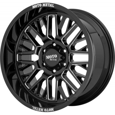 Moto Metal MO802 Gloss Black Milled Wheel 20" x 9" | Chevrolet Tahoe 2021-2023