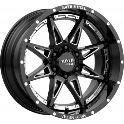 Moto Metal MO993 HYDRA Gloss Black Milled Wheel 20" x 9" | Ford F-150 2021-2023