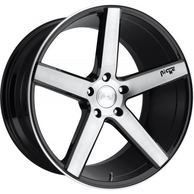 Niche 1PC M124 MILAN GLOSS BLACK BRUSHED Wheel 20" x 8.5" | Chevrolet Camaro 2016-2023