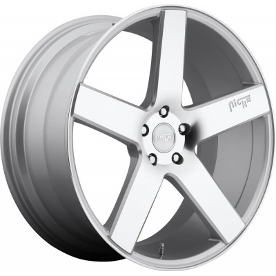 Niche 1PC M135 MILAN GLOSS SILVER MACHINED Wheel 18" x 8" | Ford Mustang 2015-2023