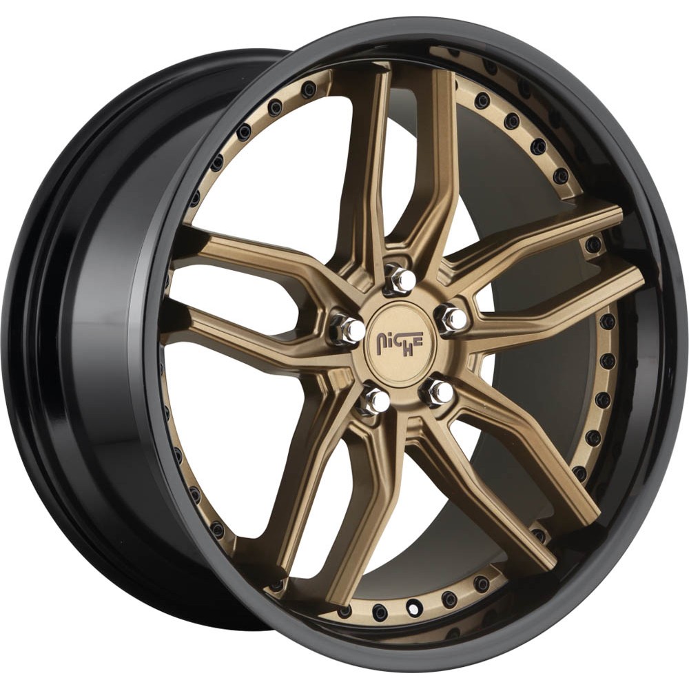 Niche 1PC M195 METHOS MATTE BRONZE BLACK BEAD RING Wheel 20" x 10.5" | Chevrolet Camaro 2016-2023