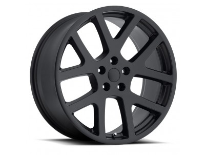 Factory Reproductions FR 64 LX Viper AWD Satin Black Wheel (20" x 8.5", +47 Offset, 5x115 Bolt Pattern, 71.5mm Hub) vzn119448
