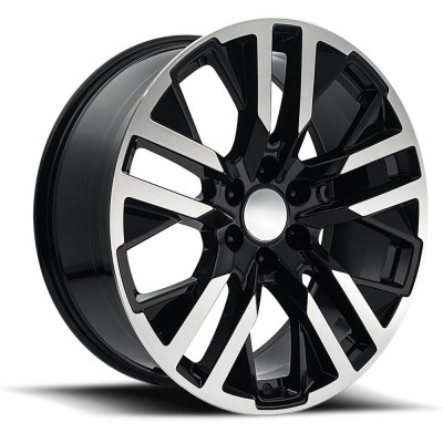Factory Reproductions FR 96 GMC CarbonPro Black Machine Face Wheel 22" x 9" | GMC Sierra 1500 2019-2022