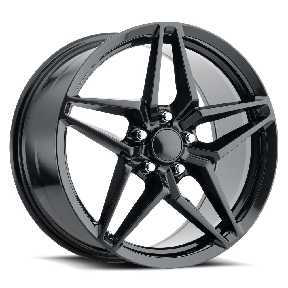 Factory Reproductions FR 29 C7 ZR1 Corvette Carbon Black Wheel (19" x 10", +56 Offset, 5x4.75 Bolt Pattern, mm Hub) vzn119474