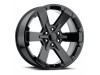 GMC Dual Six Star Gloss Black Wheel (22