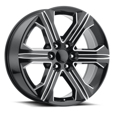 GMC Sierra Gloss Black Ball Milled Wheel (22