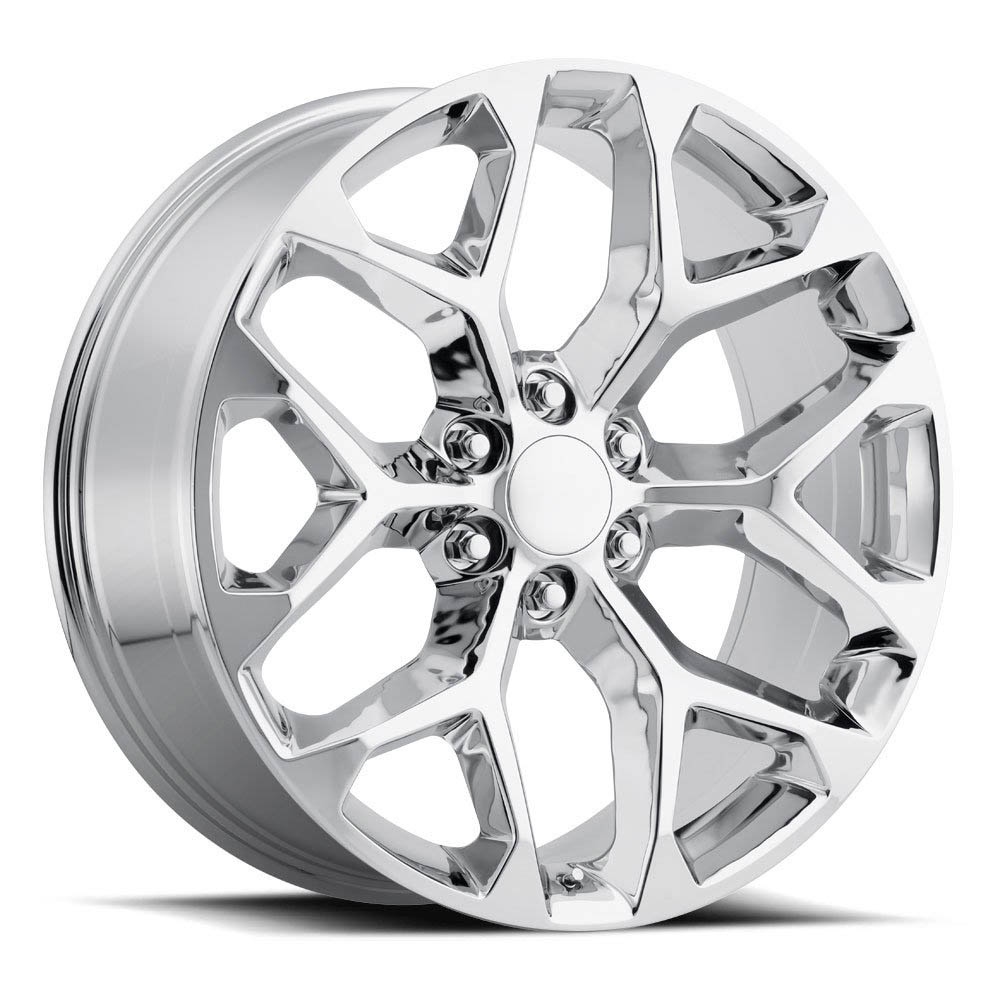 Factory Reproductions FR 59 Chevrolet Truck Snowflake Chrome Wheel (22" x 9", +24 Offset, 6x5.5 Bolt Pattern, 78.1mm Hub) vzn119433