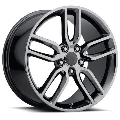 C7 Z51 Corvette Replica PVD Black Chrome Wheel (19" x 10", +79 Offset, 5x120.7 Bolt Pattern) vzn118252