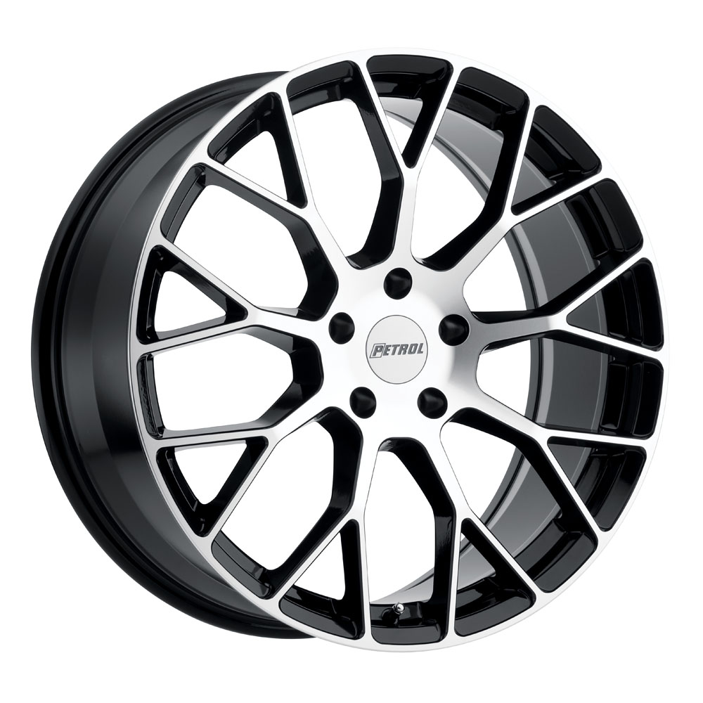 Petrol P2B GLOSS BLACK W/ MACHINED FACE Wheel (17